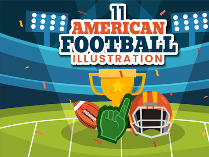 11 American Football Vector Illustration