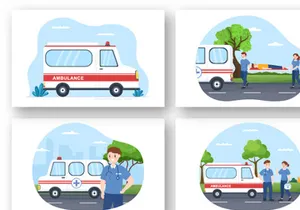 10 Medical Vehicle Ambulance Car Illustration