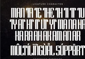 Snowman - Condensed Sans Serif