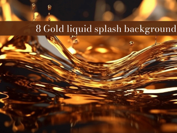 A gold liquid splash background preview picture