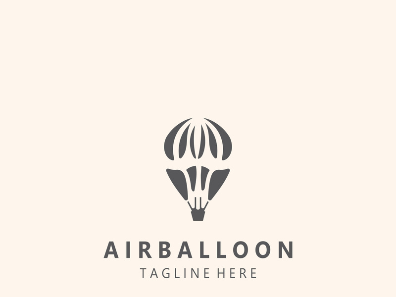 Air balloon logo creative design air transport symbol template simple illustration