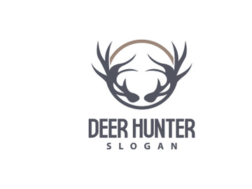 Deer Logo Deer Hunter Vector Forest Animal Design preview picture