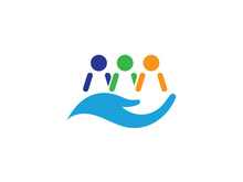 Community peole team group colorful logo