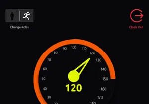Speedometer App Screen Concept with Glassy Buttons Concept