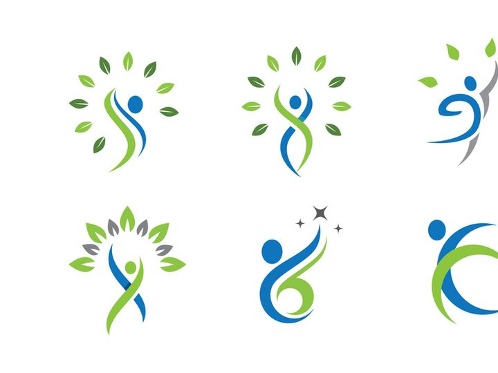Healthy life Human character logo sign illustration