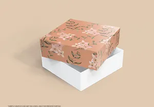 Square Box Packaging Mockups