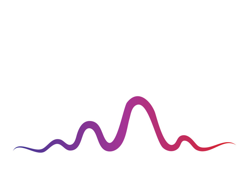 Sound waves vector illustration design template