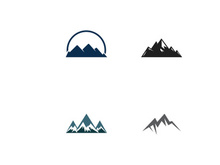Mountain or mountains silhouette logo.Logos for climbers, photographers, businesses.