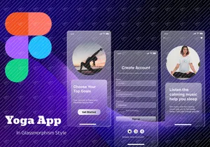App de Yoga en GlassMorphism