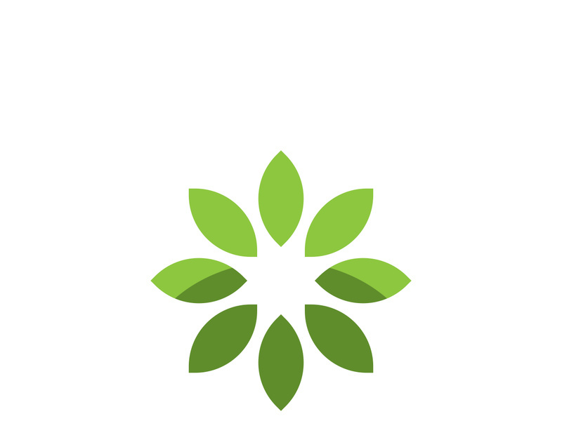 Green leaf ecology nature element vector icon