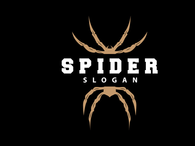 Spider Logo, Insect Animal Vector, Premium Vintage Design