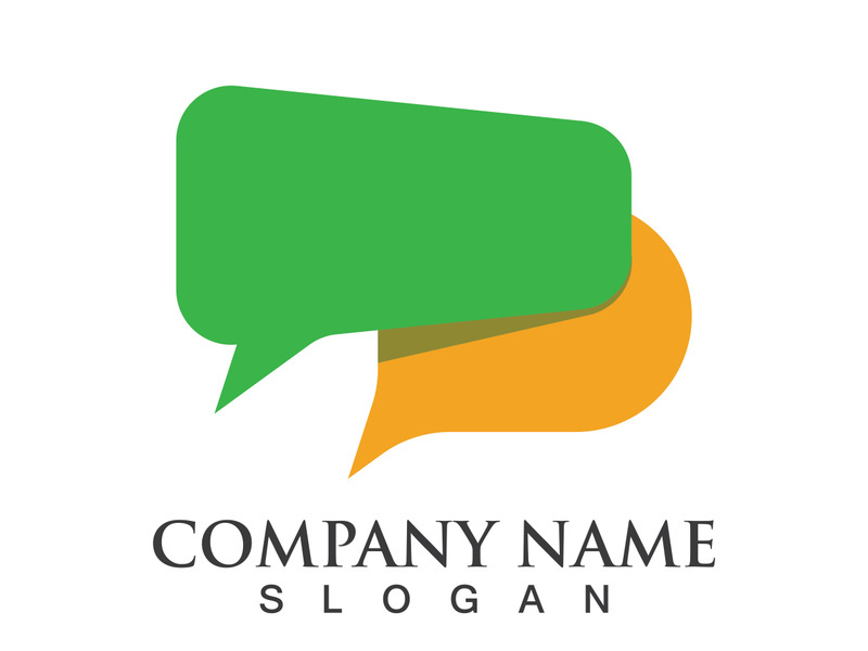 Speech bubble icon logo template vector illustration