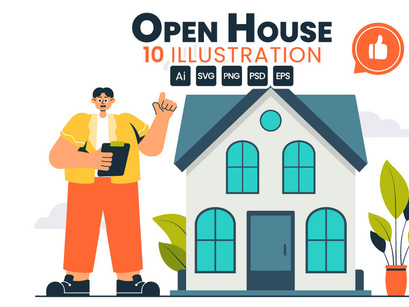 10 New Home Open House Illustration