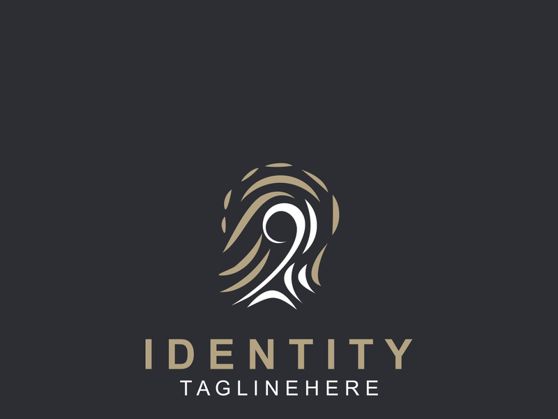 Fingerprint technology Logo Security system element symbol biometric template