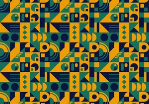 Red Blue Green Abstract geometric pattern