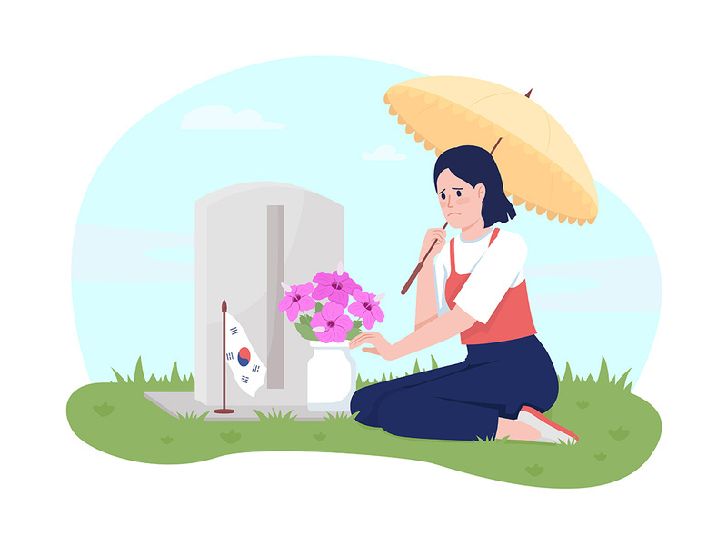 Memorial day in Korea illustration