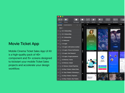 Movie Ticket - Mobile Cinema Ticket Sales App UI Kit
