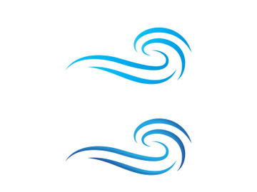 Water wave Logo design vector Template preview picture