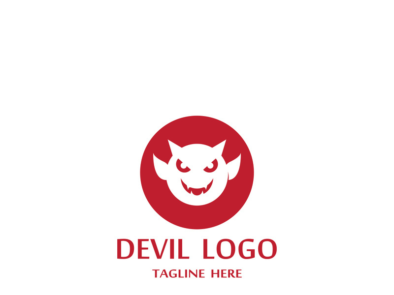 Devil logo design with a modern concept.