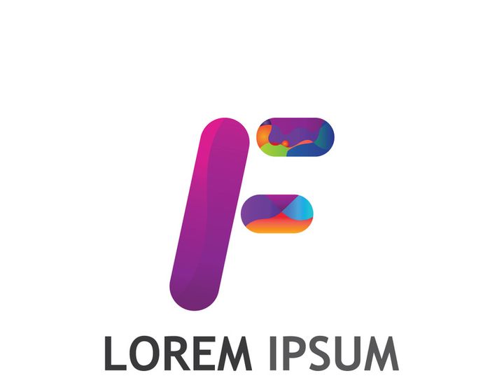 Modern F initial letter logo.