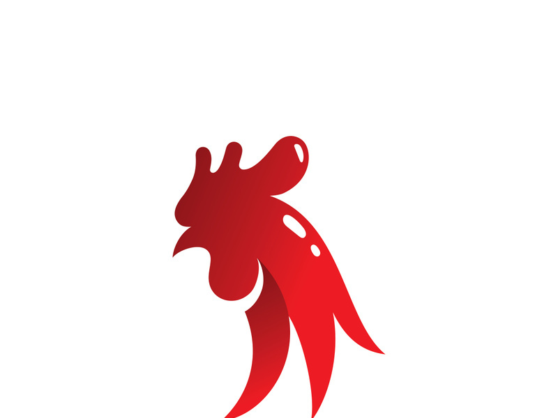 Rooster Logo  Chicken Head icon and symbol Designs Template