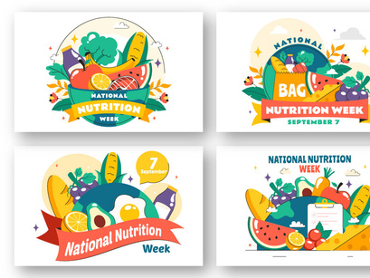 10 National Nutrition Week Day Illustration