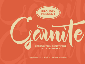 Garnite - Handwritten Script Font preview picture