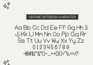 Vintage Notebook - Sans Serif Font