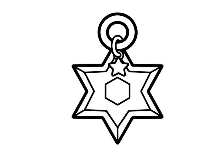 Jewish Star of David pendant on silver chain. Minimalist religious symbol necklace for faith and heritage jewelry design.