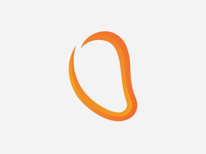 Fresh mango fruit vector illustration logo icon