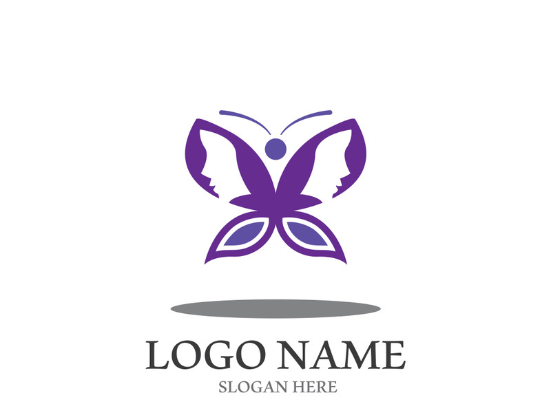 Fresh lavender flower logo vector flat design