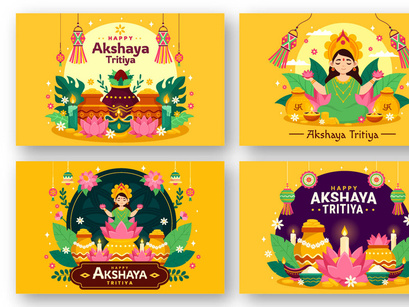 12 Akshaya Tritiya Festival Illustration