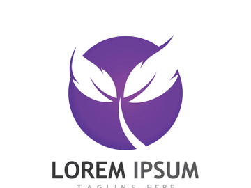 Colorful natural leaf logo design. preview picture