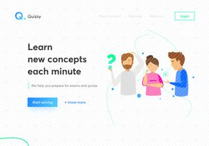Quizzy Homepage UI Design