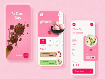 Ice Cream App Design preview picture