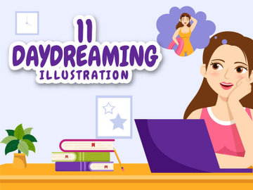 11 People Daydreaming Illustration preview picture