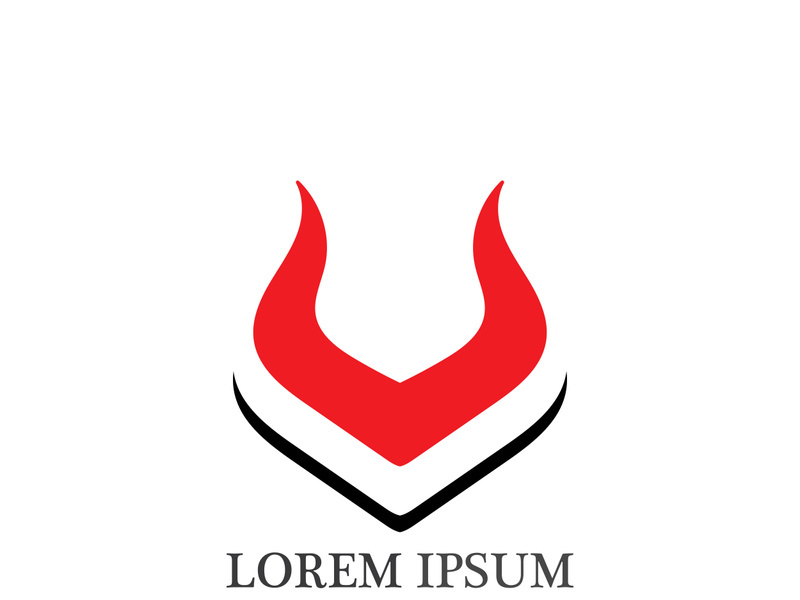 Bull horn logo and symbols template icons app