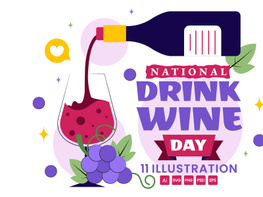 11 National Drink Wine Day Illustration preview picture