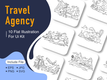 Travel Agency trendy flat illustration preview picture
