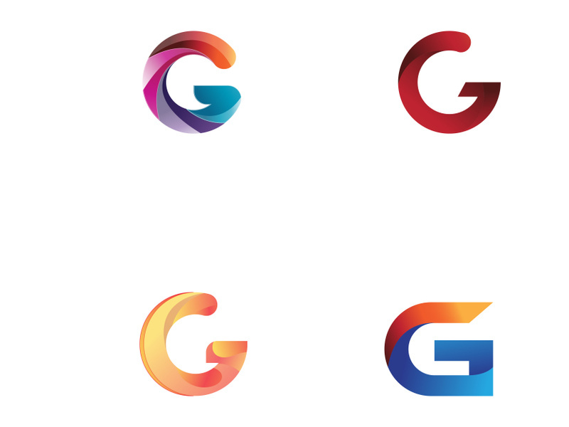 Abstract logo initial letter G. Minimalist, creative and modern logotype symbol isolated on the background. Can be used for identity and branding.