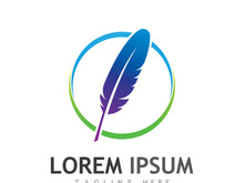 Feather logo design.