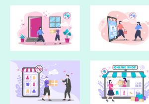 16 Online Delivery Flat Illustration