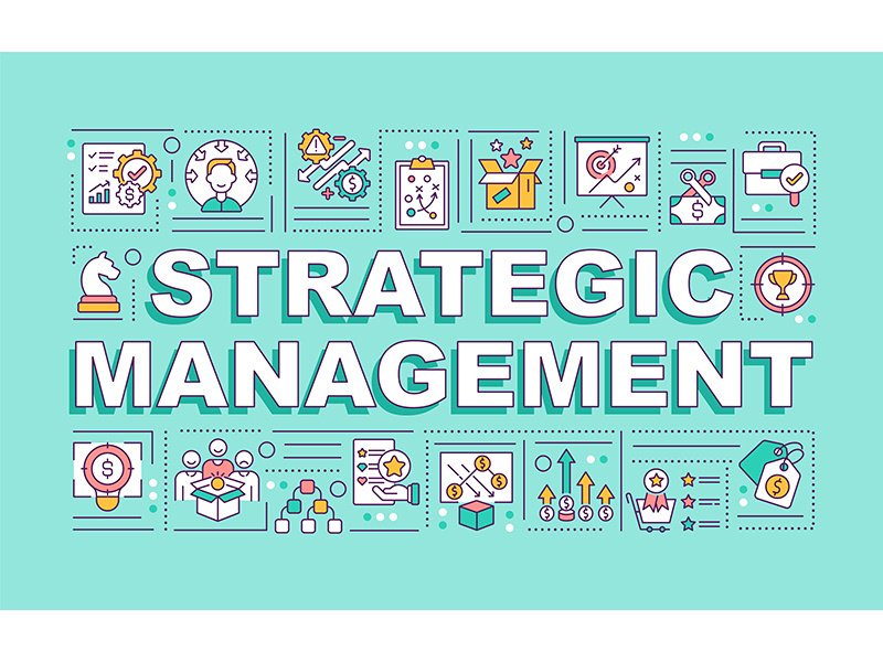 Strategic management word concepts banner