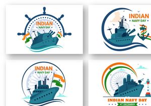 12 Indian Navy Day Illustration