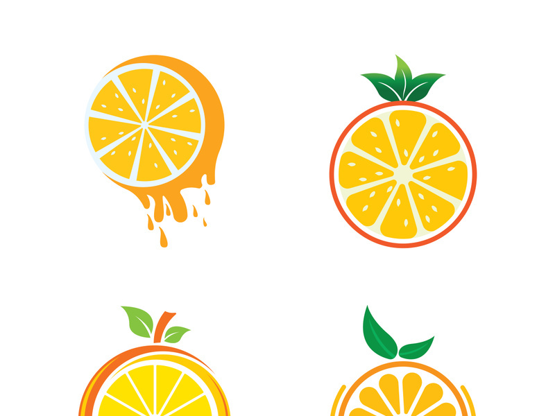 Orange logo design vector icon illustration design