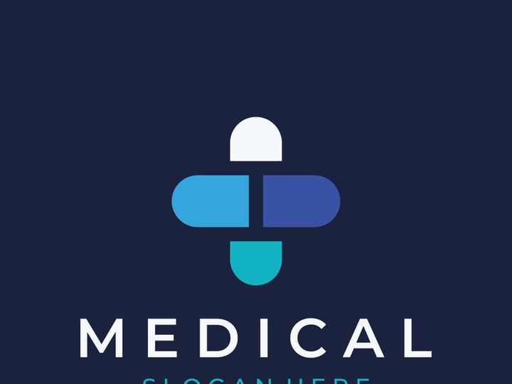 Pharmacy health abstract logo.