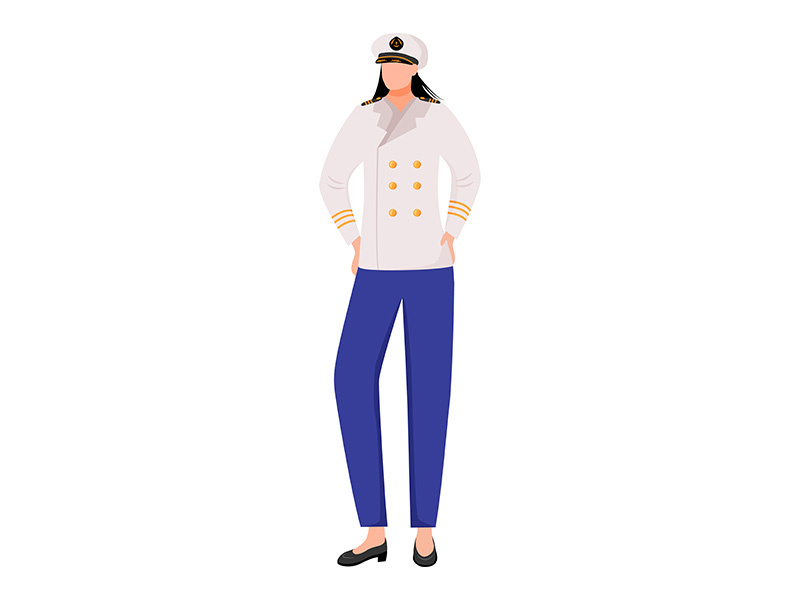 Sailor flat vector illustration