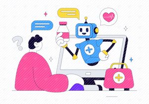 10 Medical Chatbot Vector Illustration