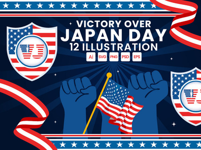 12 Victory Over Japan Day Illustration