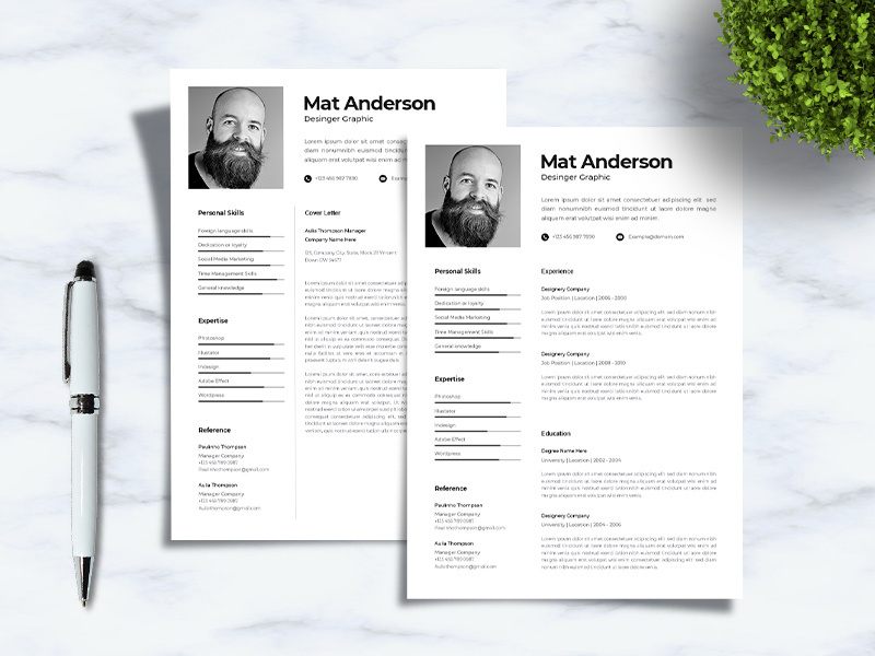 Clean CV Resume Template Sanstemp